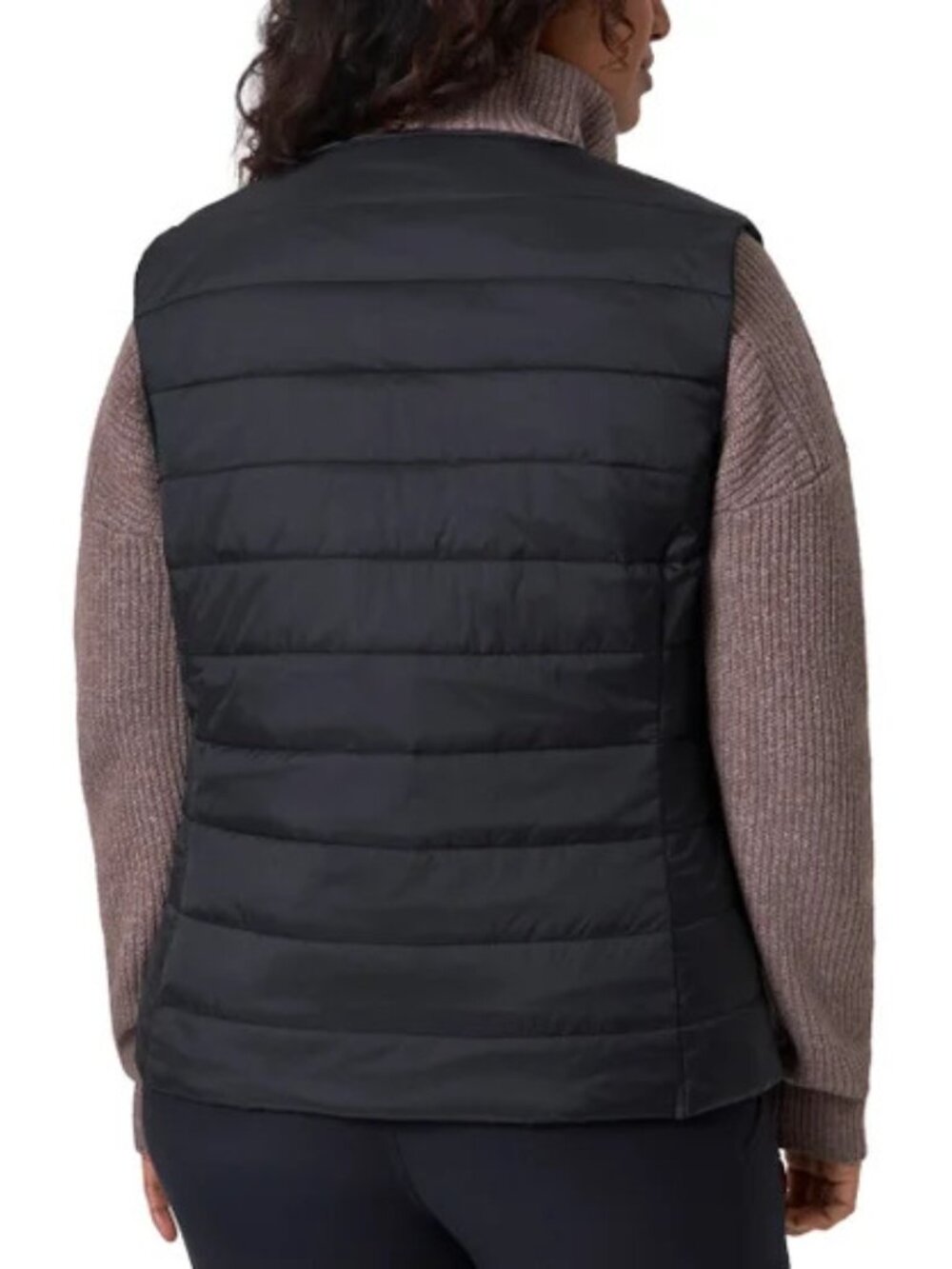 Women's Size Medium, MONDETTA Black Quilted Puffy Vest - Picture 5 of 8